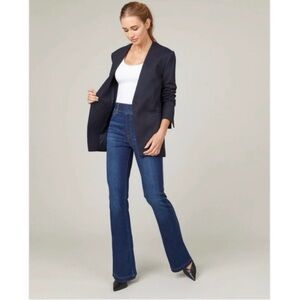 SPANX Women's Classic Collarless Navy Blazer Suit Jacket Size Medium